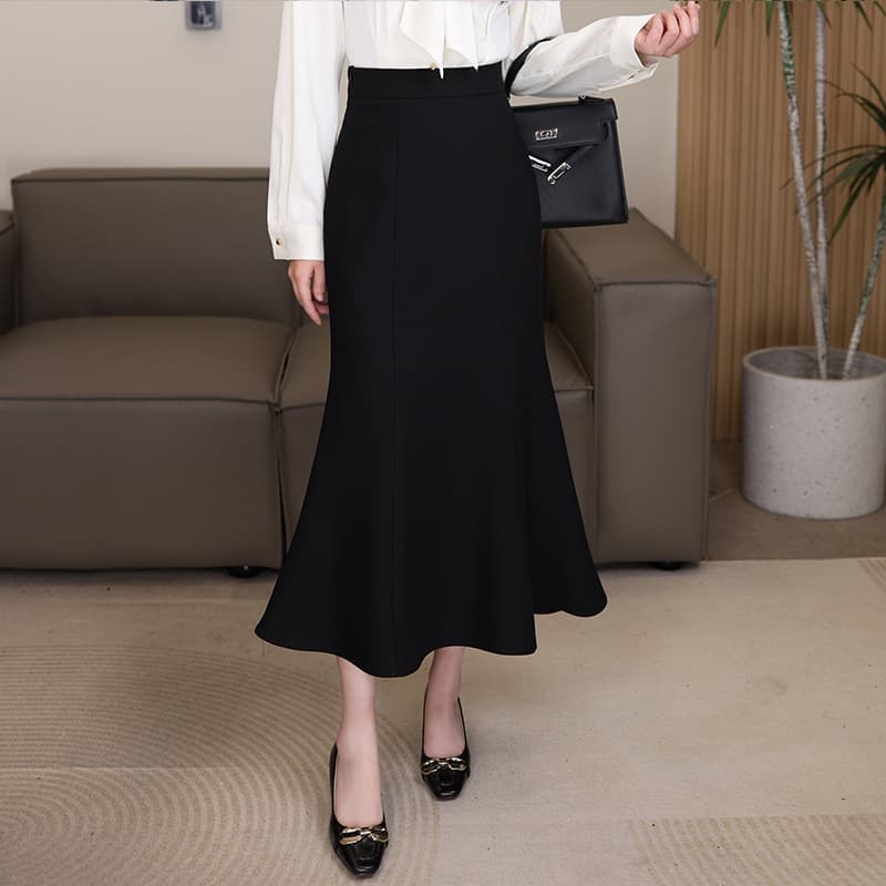オフィスカジュアル エレガントマーメイドフレアスカート