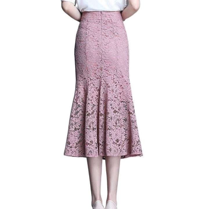 オフィスカジュアル  エレガントレースマーメイドスカート