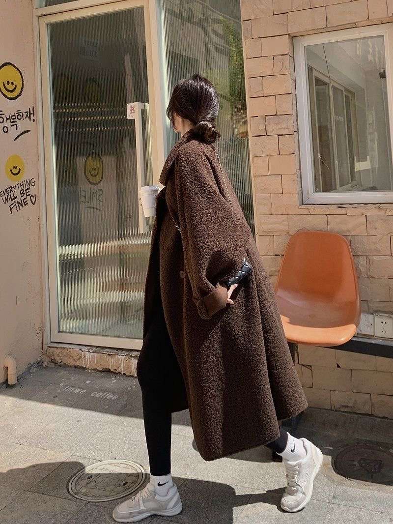 オフィスカジュアル  もこもこロングコート