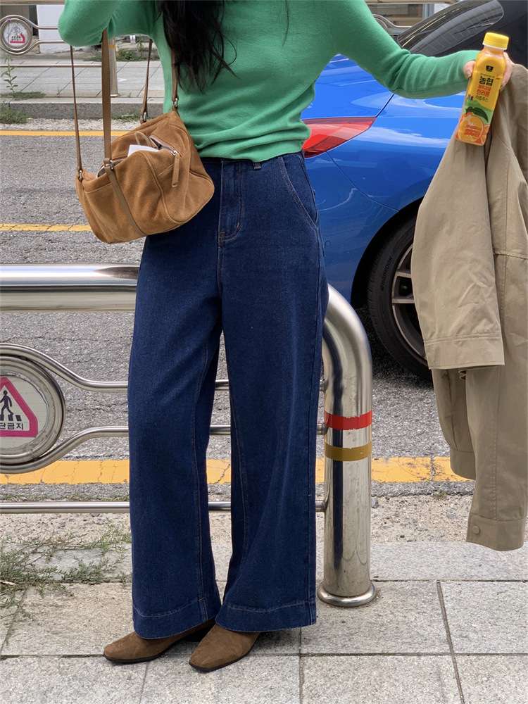 オフィスカジュアル  オフィス対応ワイドデニムパンツ