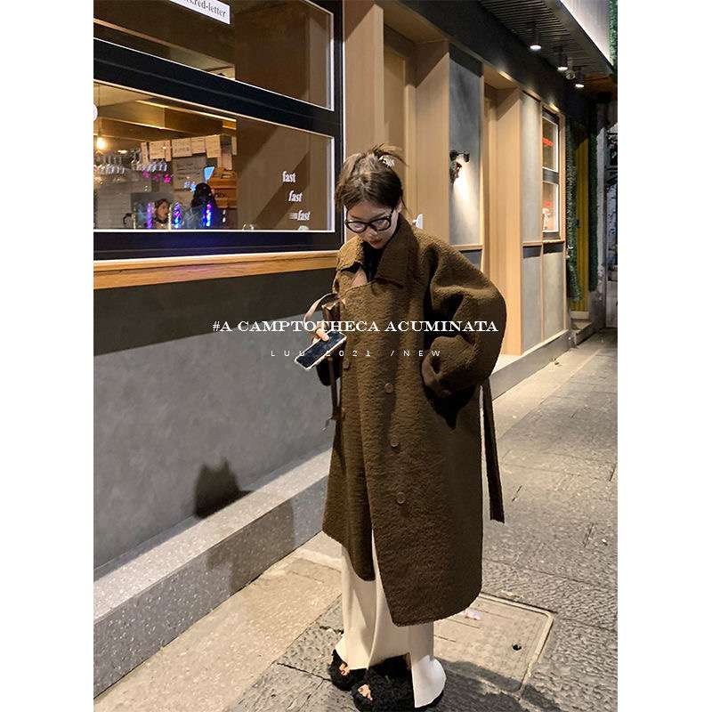 オフィスカジュアル  もこもこロングコート