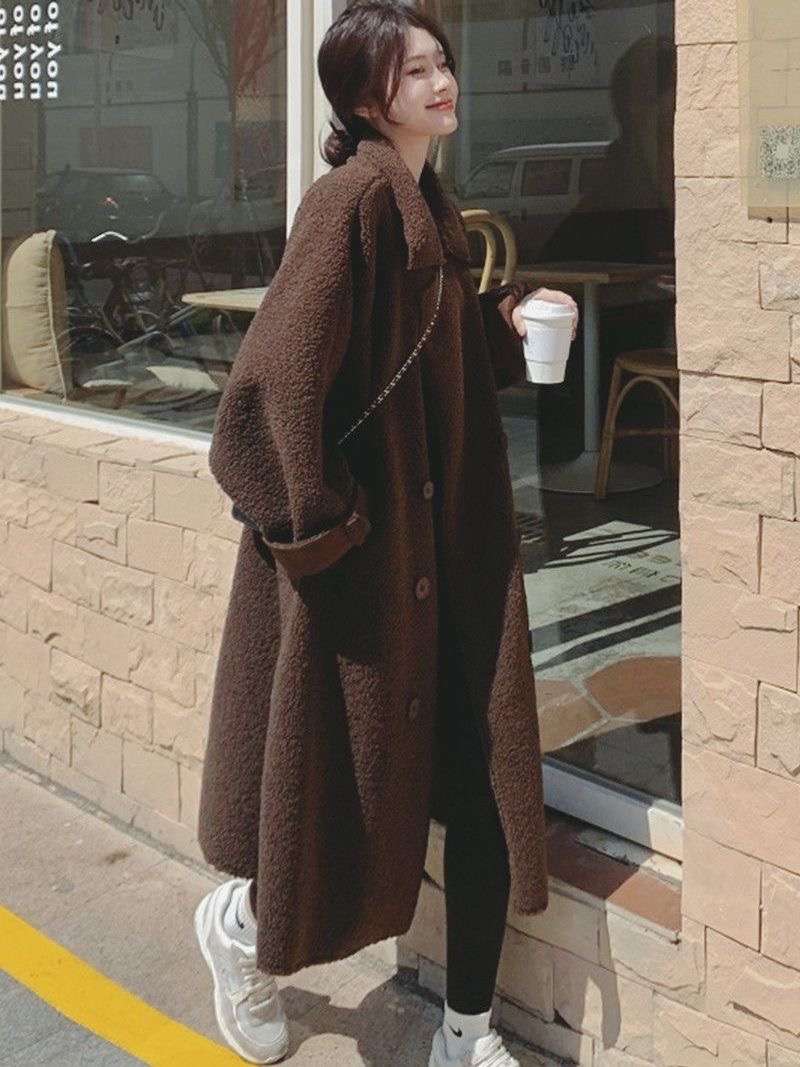 オフィスカジュアル  もこもこロングコート