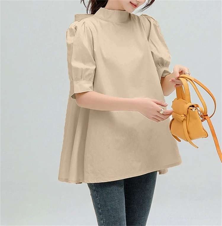 オフィスカジュアル エレガントパフスリーブブラウスセット
