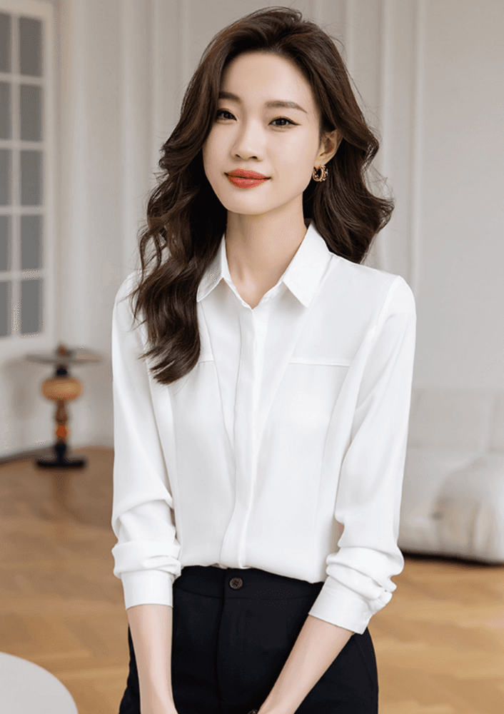 オフィスカジュアル レディース シャツ 軽くて親しみやすいシックなシャツ