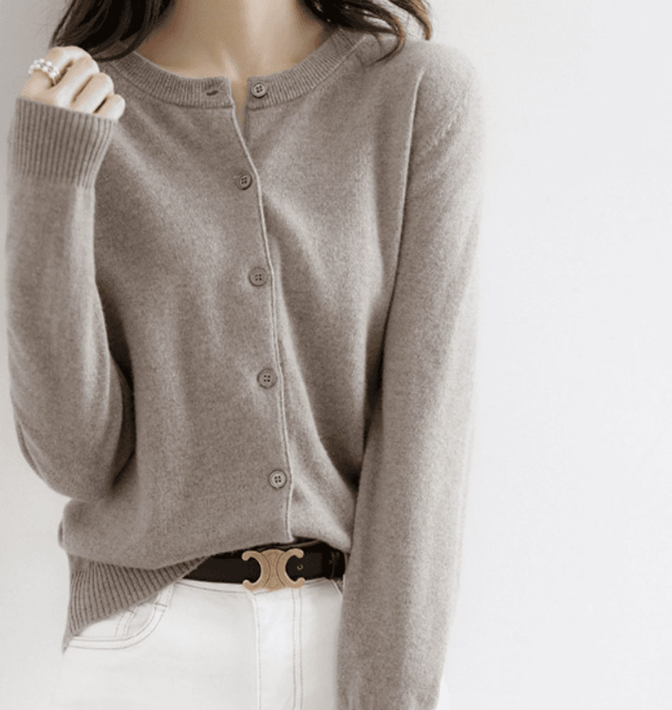 オフィスカジュアル レディース カーディガン ブラウンカラー