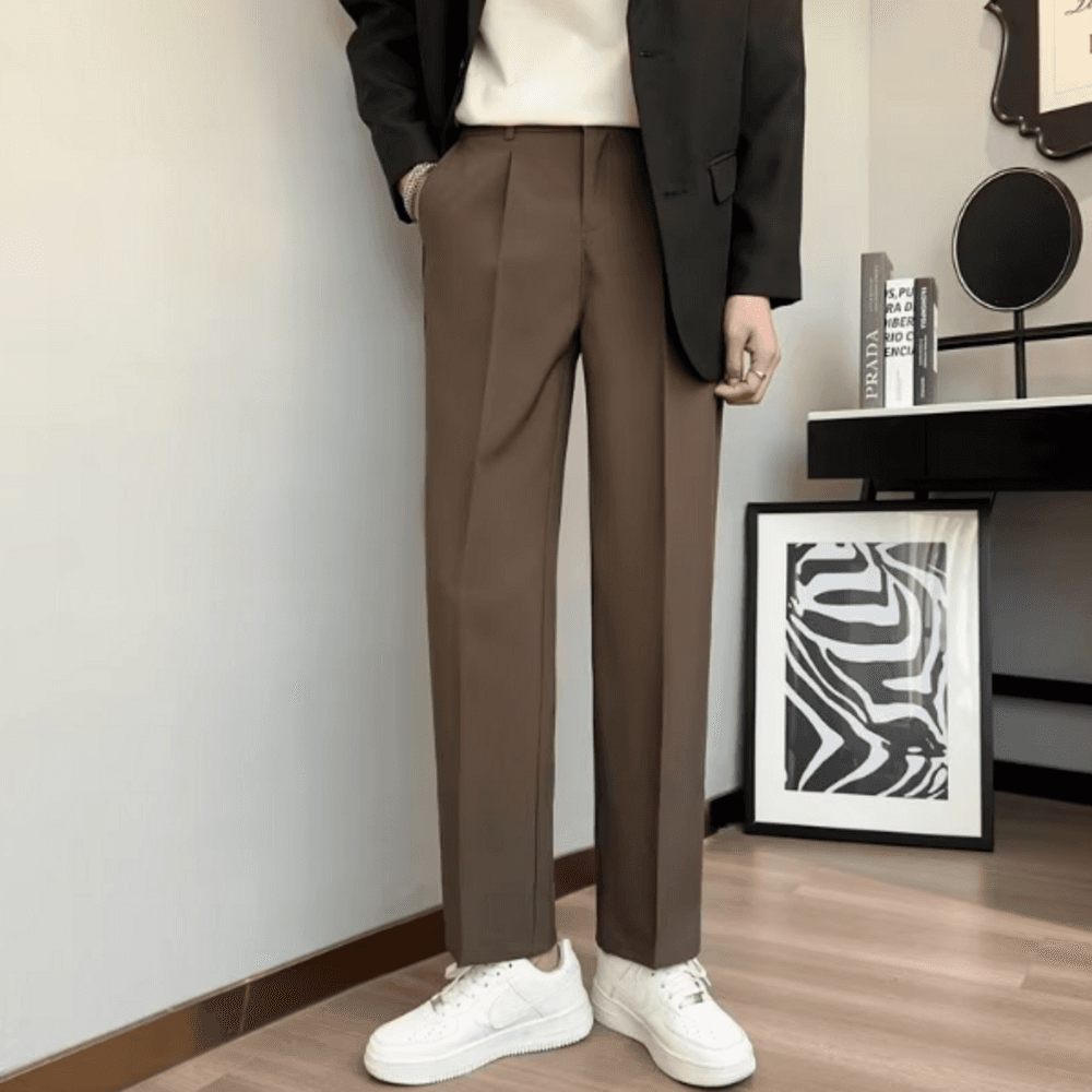 オフィスカジュアル パンツ シンプルパンツ
