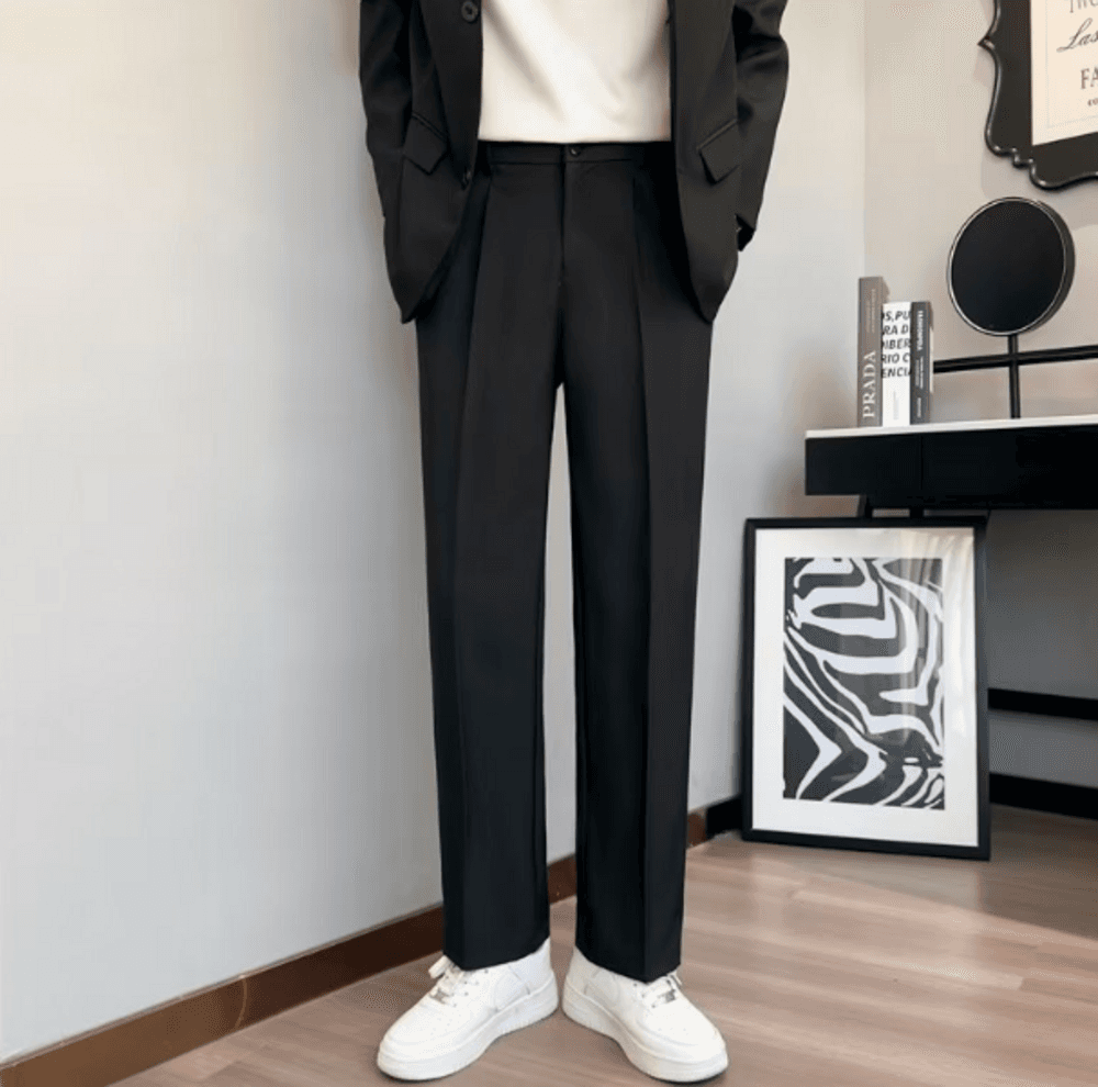 オフィスカジュアル パンツ シンプルパンツ