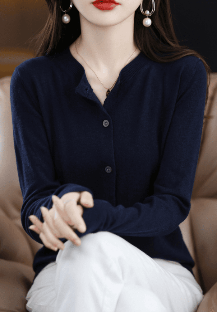 オフィスカジュアル レディース カーディガン シンプルカーディガン