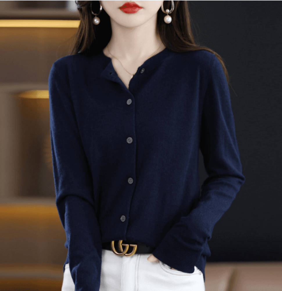 オフィスカジュアル レディース カーディガン シンプルカーディガン