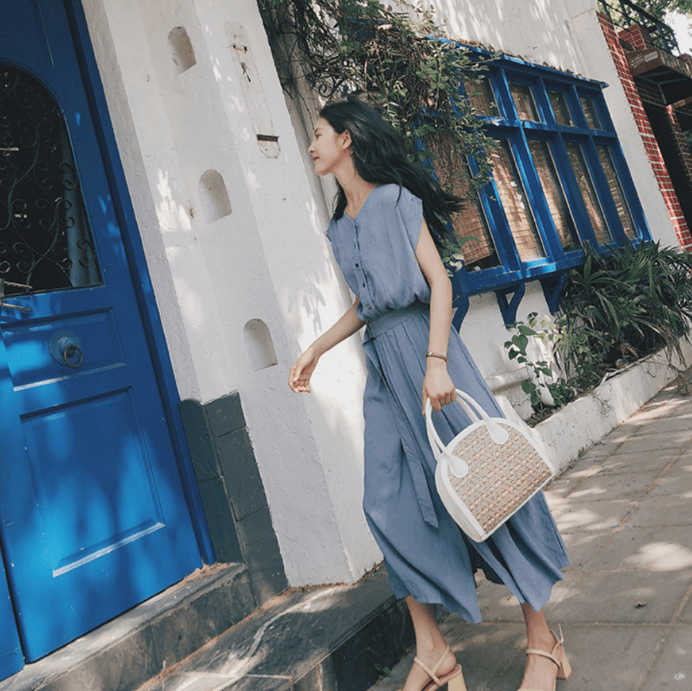 オフィスカジュアル レディース ワンピース シンプルワンピース