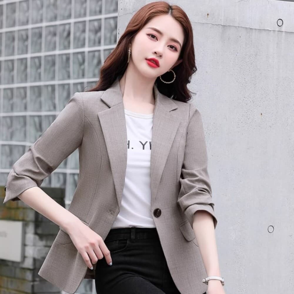 オフィスカジュアル レディース スリムフィットレギュラージャケット