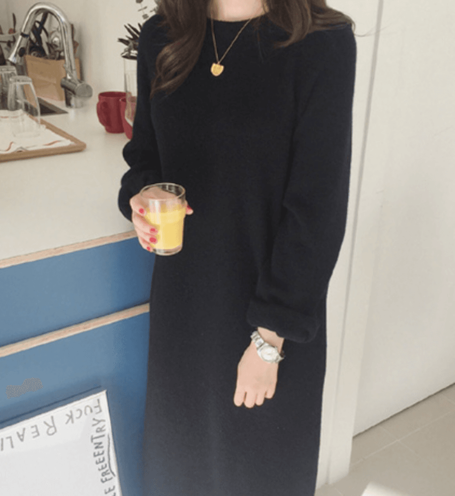 オフィスカジュアル レディース ゆったり暖かシルエット ワンピース