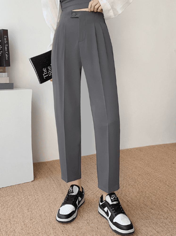 オフィスカジュアル レディース シンプルな無地スーツパンツ パンツ