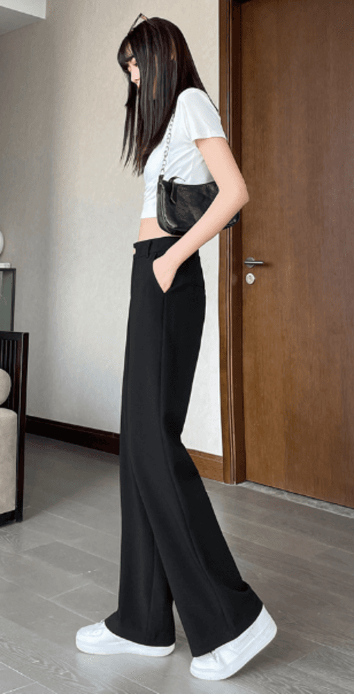 オフィスカジュアル レディース 落ち感のあるシルエット パンツ