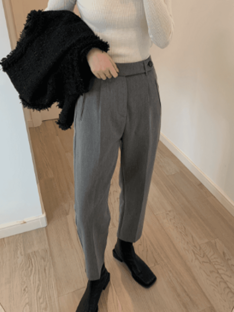 オフィスカジュアル レディース 七分丈タックパンツ パンツ