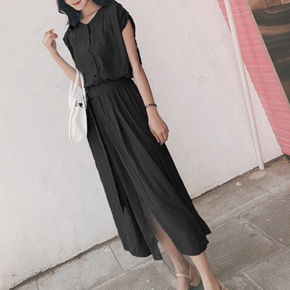 オフィスカジュアル レディース ワンピース シンプルワンピース